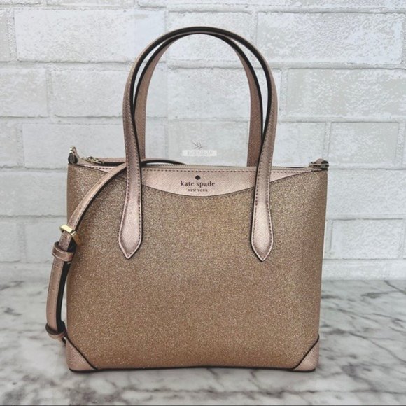 ❗️Sold Out❗️Kate Spade Shimmy Glitter Satchel & Card Holder Wallet - Picture 2 of 15